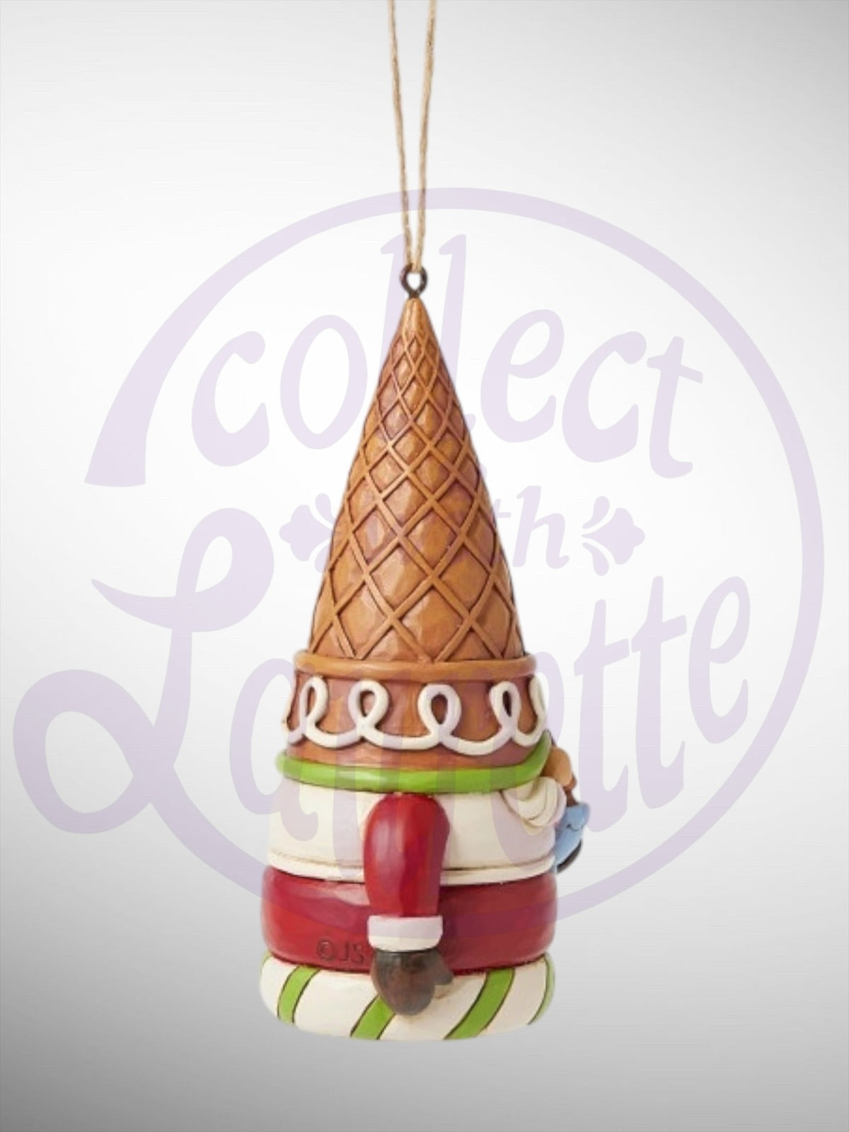 Jim Shore Gingerbread Christmas - Gnome with Cookie Bowl Ornament - PREORDER