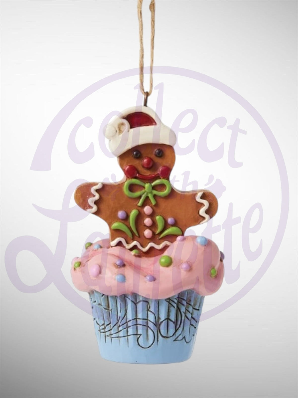 Jim Shore Gingerbread Christmas - Gingerbread Cupcake Ornament - PREORDER