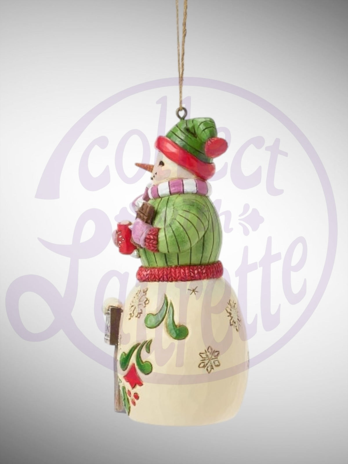 Jim Shore Hershey Collection -  Snowman with Hershey Sign Ornament - PREORDER