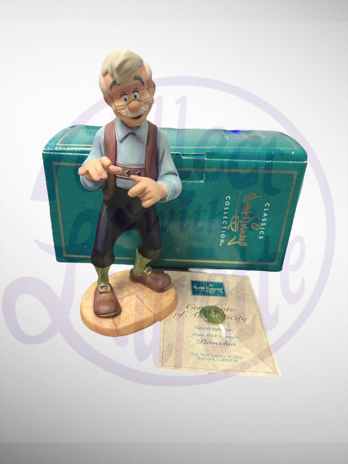 Walt Disney Classics Collection -  Good-Bye Son Geppetto Pinocchio WDCC Figurine