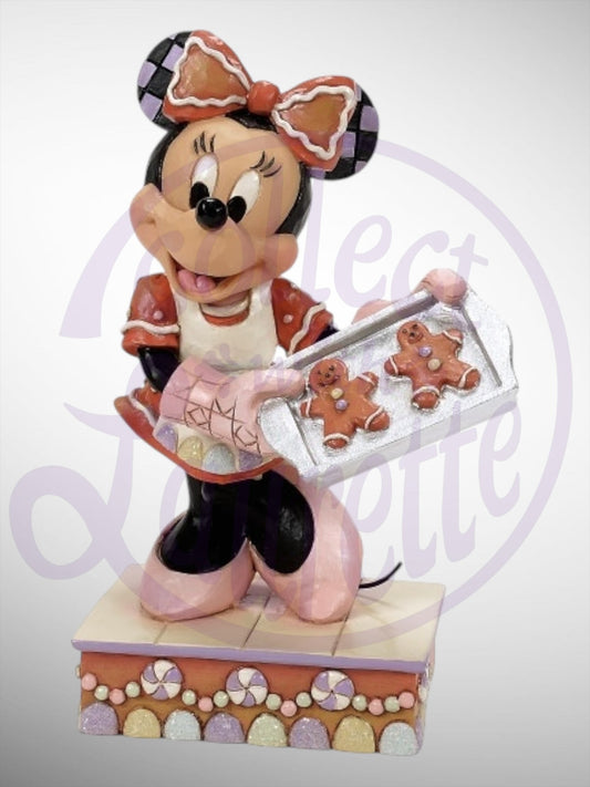 Jim Shore Disney Traditions -  Baking Bliss Minnie Gingerbread Baker Figurine - PREORDER