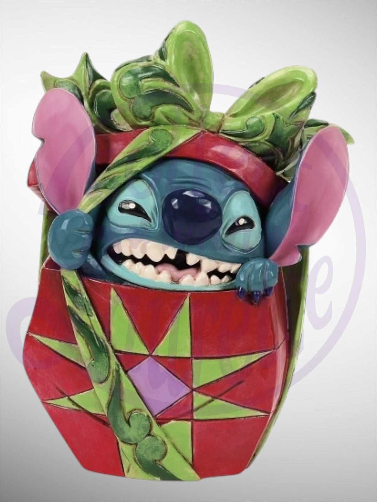 Jim Shore Disney Traditions -  Holiday Mischief Stitch Christmas Figurine - PREORDER