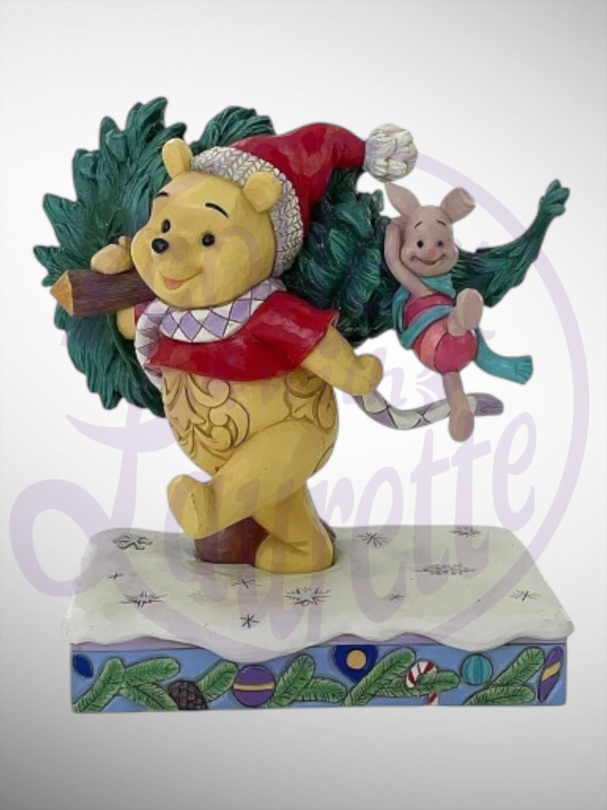 Jim Shore Disney Traditions -  A Tree for Two Pooh Piglet Christmas Figurine - PREORDER