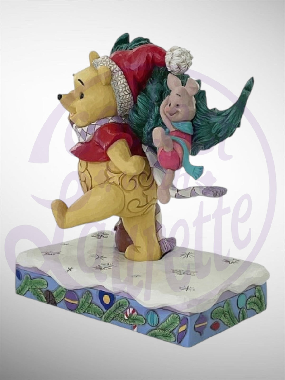 Jim Shore Disney Traditions -  A Tree for Two Pooh Piglet Christmas Figurine - PREORDER