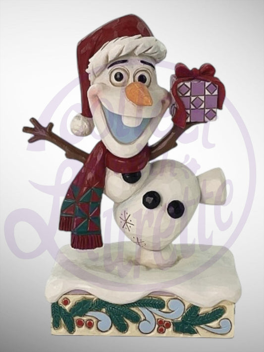 Jim Shore Disney Traditions -  Festive Frost Olaf Christmas Personality Pose Figurine - PREORDER