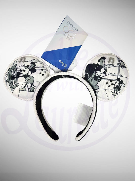 Disney Parks Ear Headband -  Disney 100 Decades 1920s Steamboat Willie