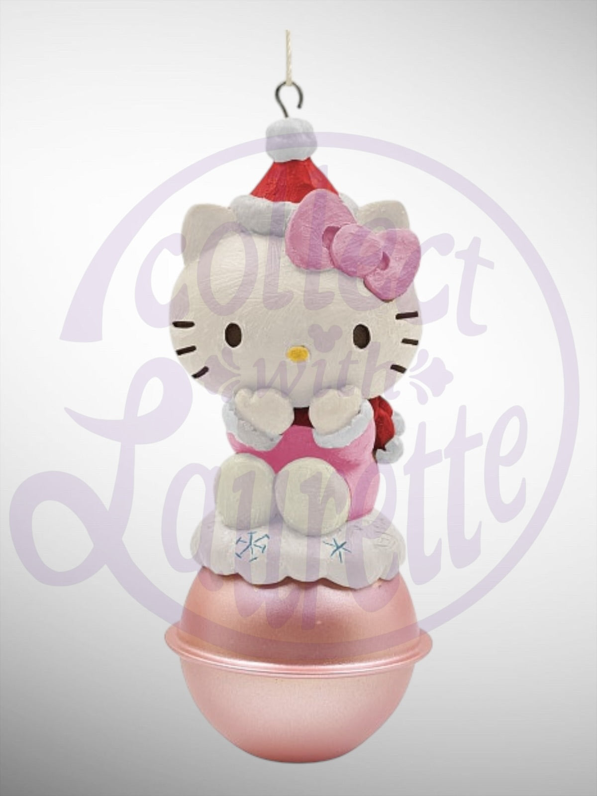 Jim Shore Sanrio Collection - Hello Kitty Jingle Bell Hanging Ornament - PREORDER