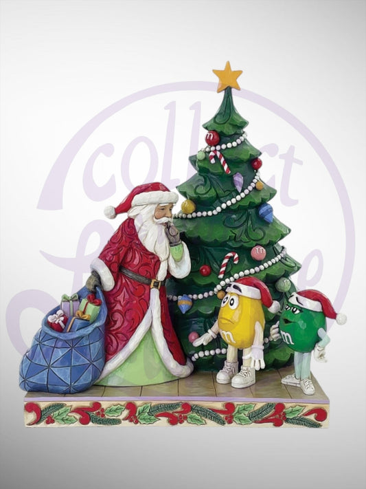 Jim Shore M&M's Collection - He Exists! Santa Green Yellow Christmas Figurine - PREORDER