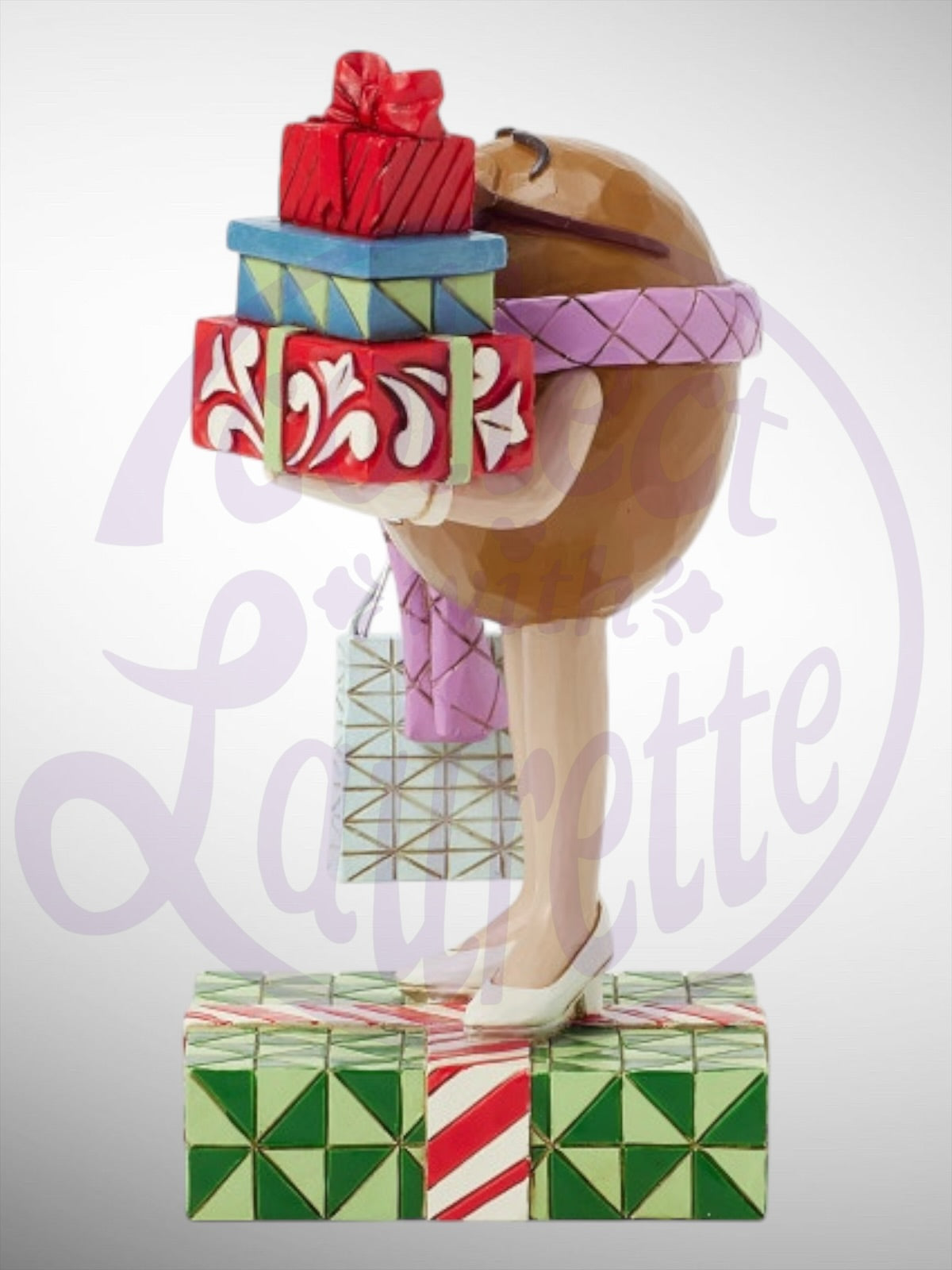 Jim Shore M&M's Collection - Festive Favorites Brown Christmas Figurine - PREORDER