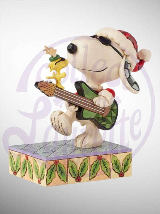 Jim Shore Peanuts - Rock 'n' Roll Duo Snoopy Woodstock Figurine - PREORDER