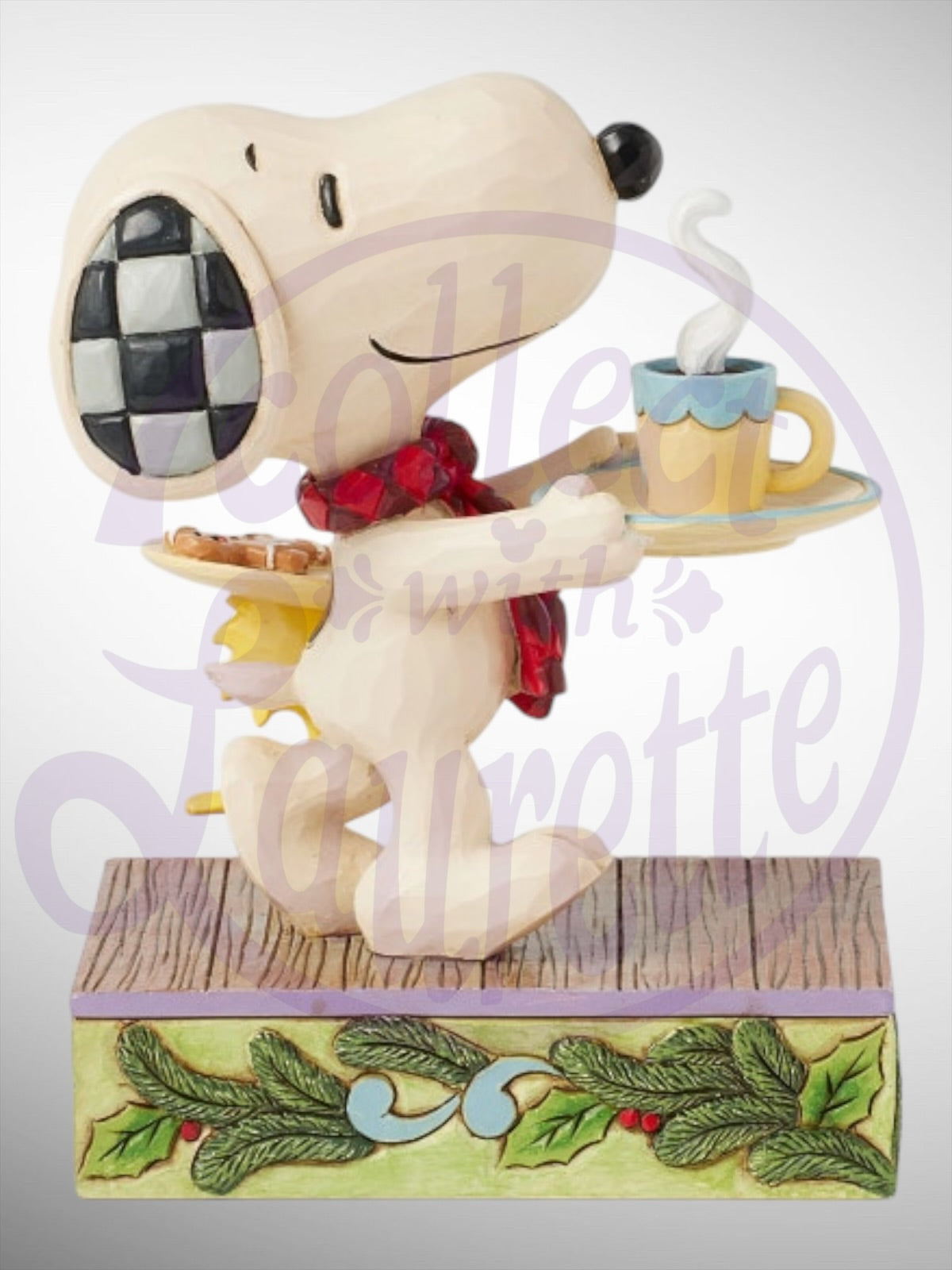 Jim Shore Peanuts - Santa's Sweet Surprise Snoopy Woodstock Cookies Figurine - PREORDER