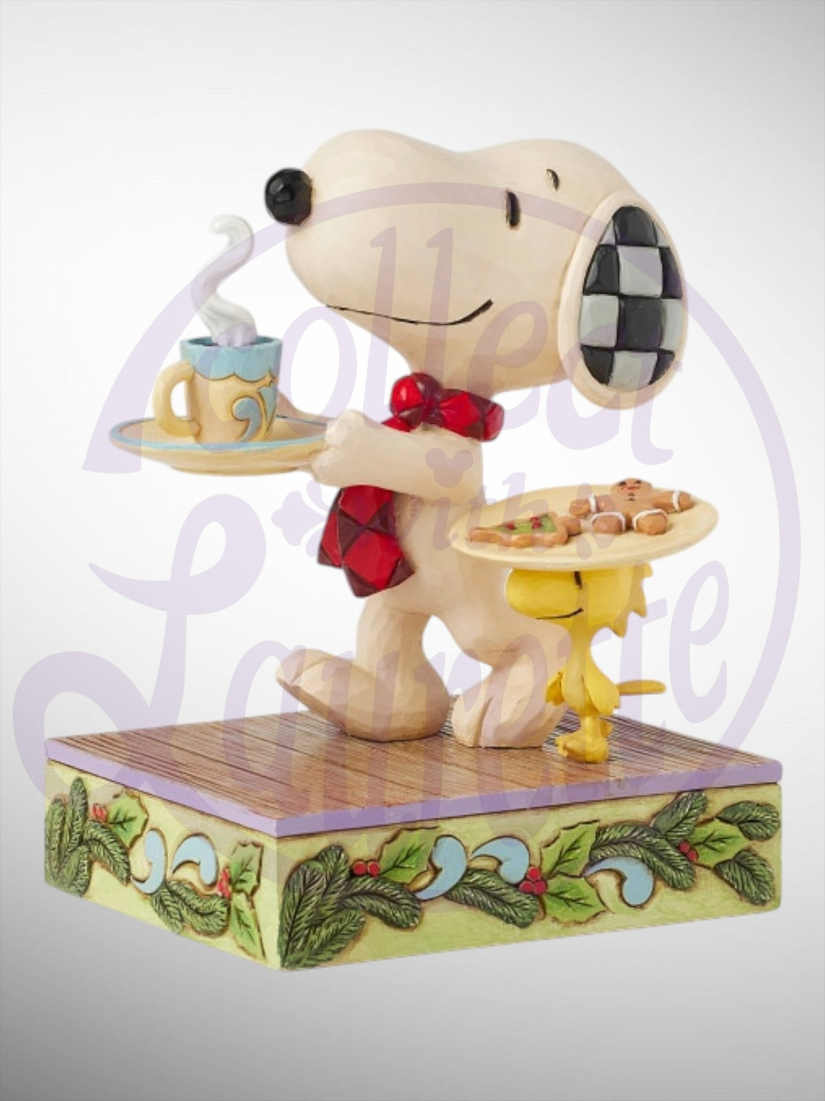 Jim Shore Peanuts - Santa's Sweet Surprise Snoopy Woodstock Cookies Figurine - PREORDER