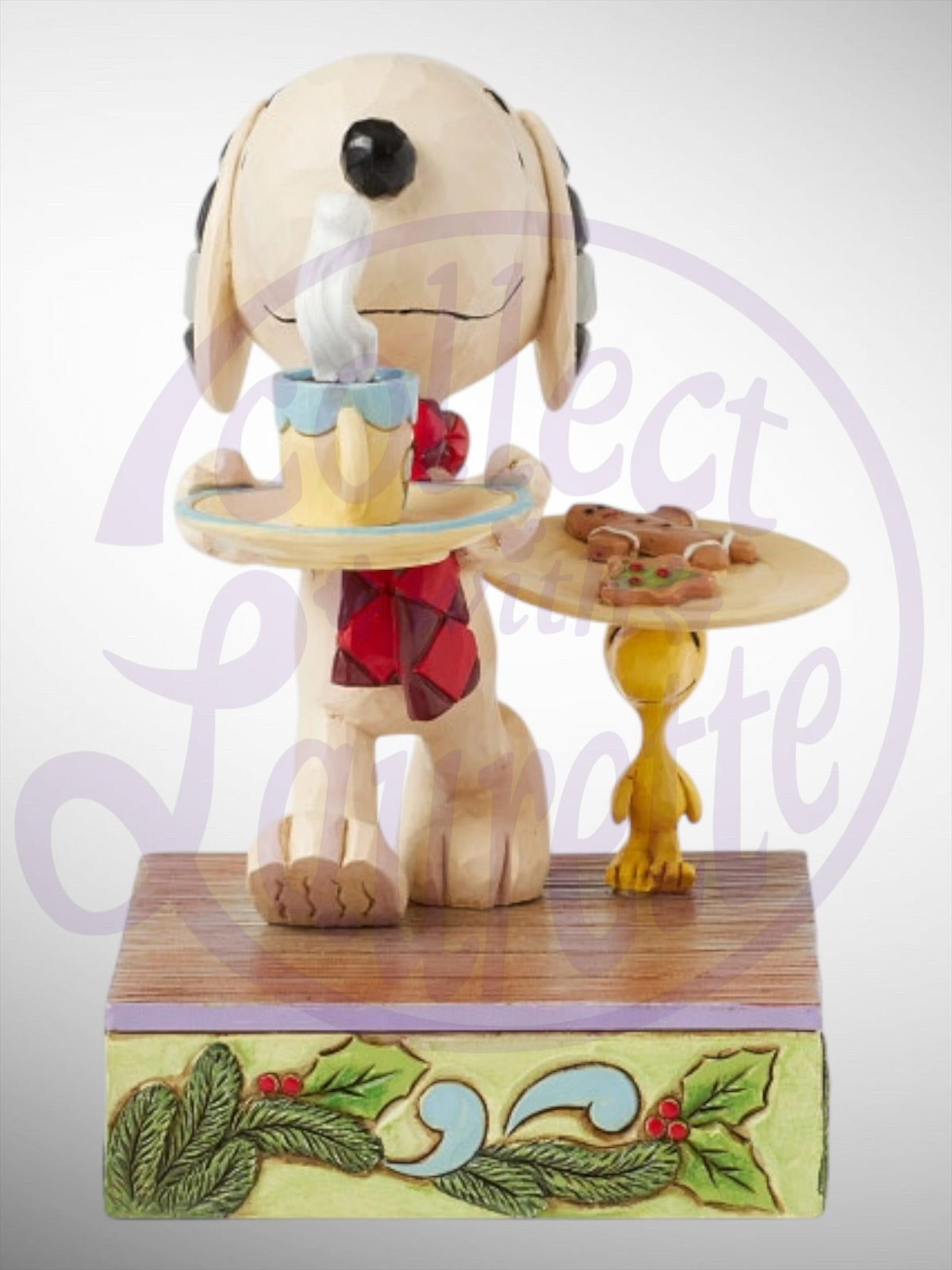 Jim Shore Peanuts - Santa's Sweet Surprise Snoopy Woodstock Cookies Figurine - PREORDER