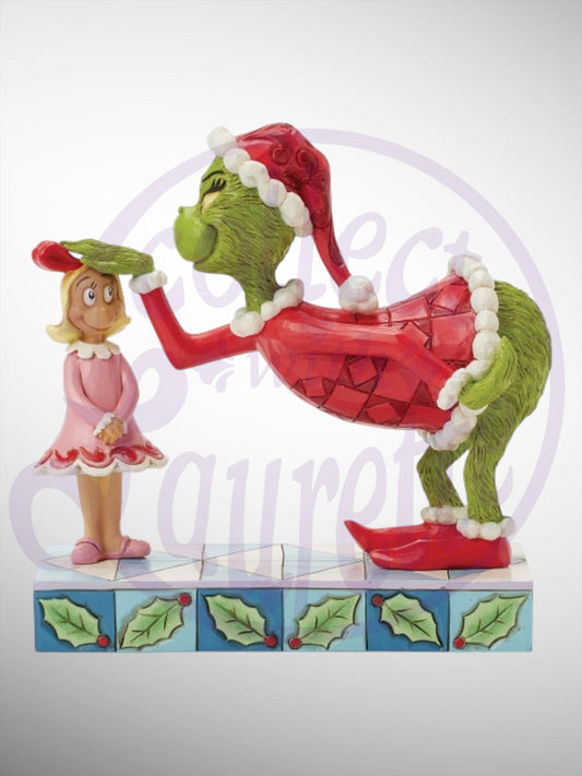 Jim Shore Dr. Seuss The Grinch - Grinch Pat Cindy Lou's Head Figurine - PREORDER