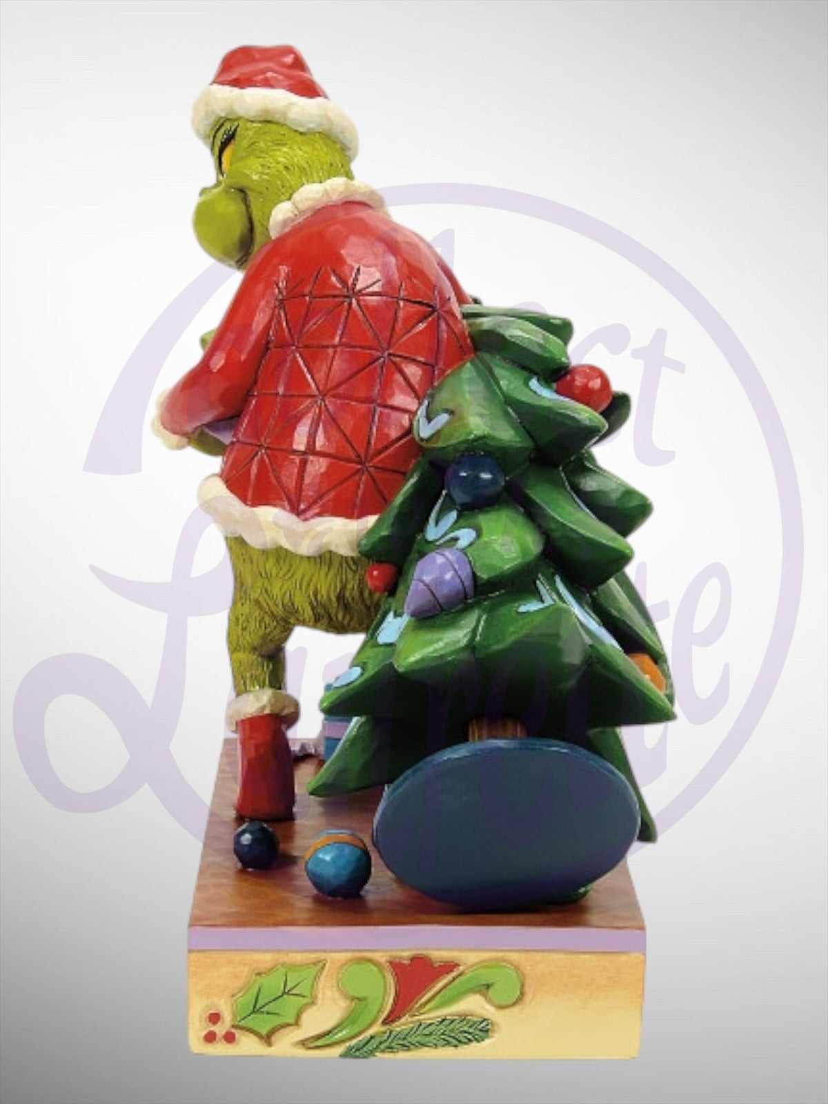 Jim Shore Dr. Seuss The Grinch - Grinch Carrying Stealing Tree Figurine - PREORDER