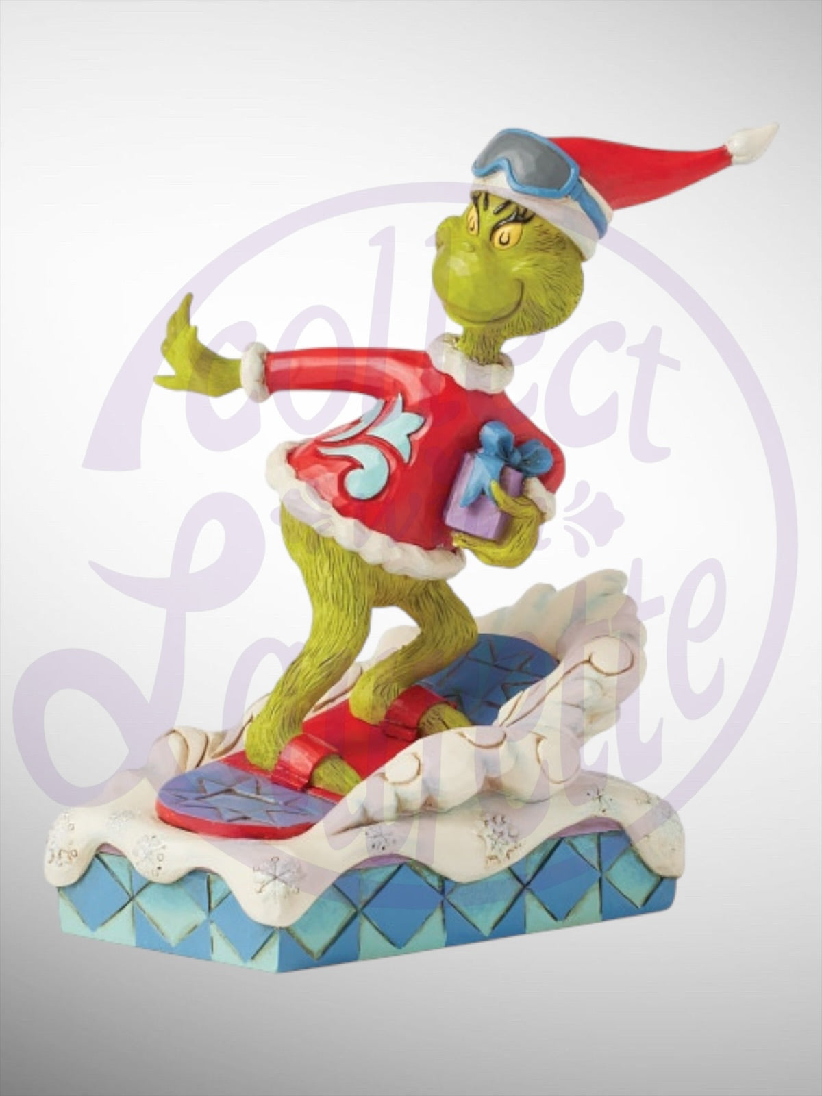 Jim Shore Dr. Seuss The Grinch - Grinch Snowboarding Figurine - PREORDER