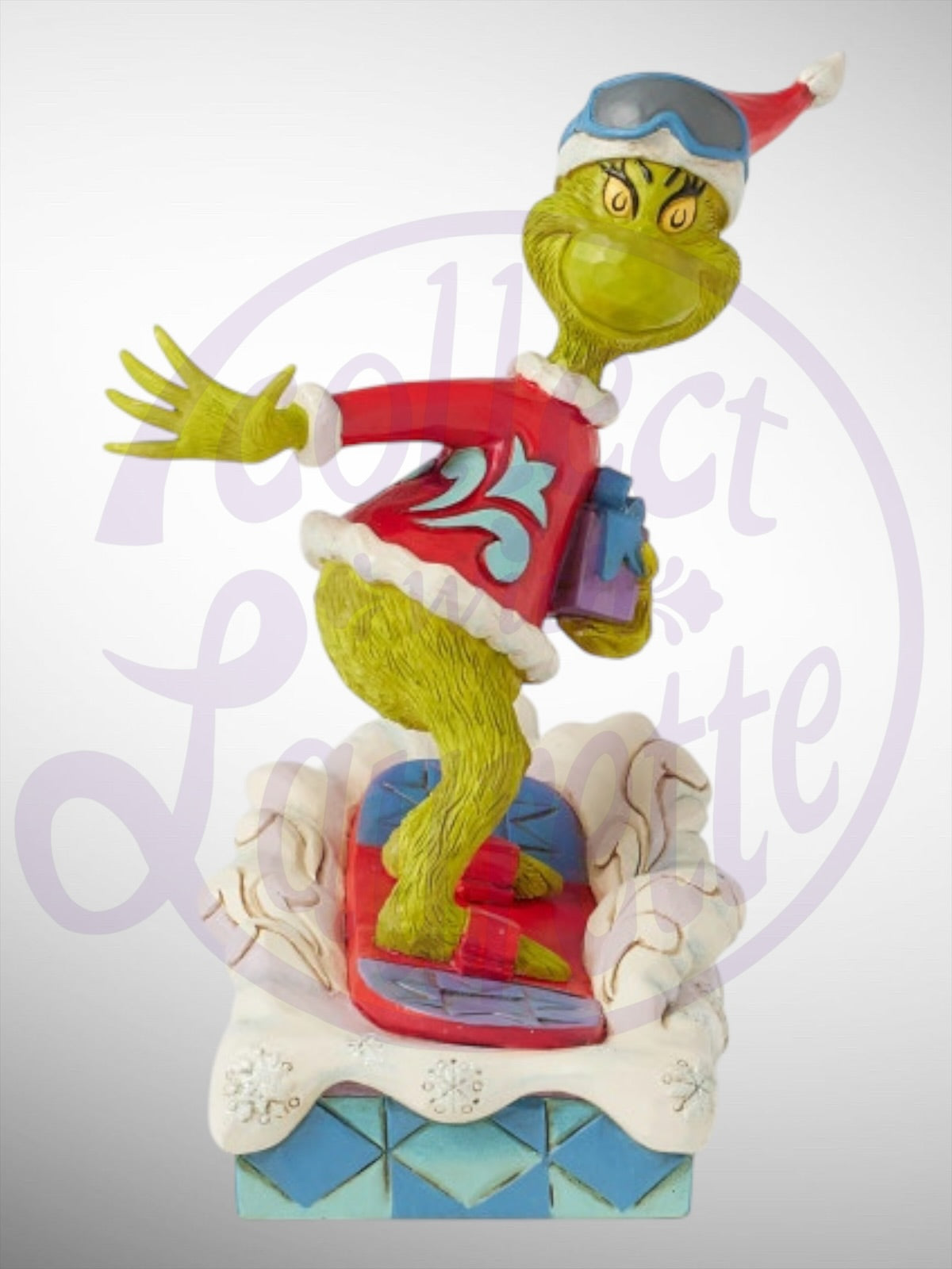 Jim Shore Dr. Seuss The Grinch - Grinch Snowboarding Figurine - PREORDER