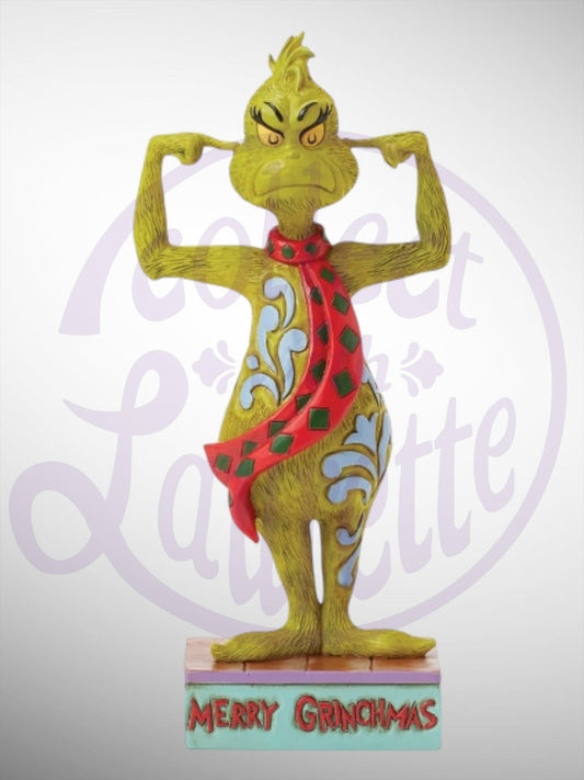 Jim Shore Dr. Seuss The Grinch - Grinch Plugging His Ears Figurine - PREORDER