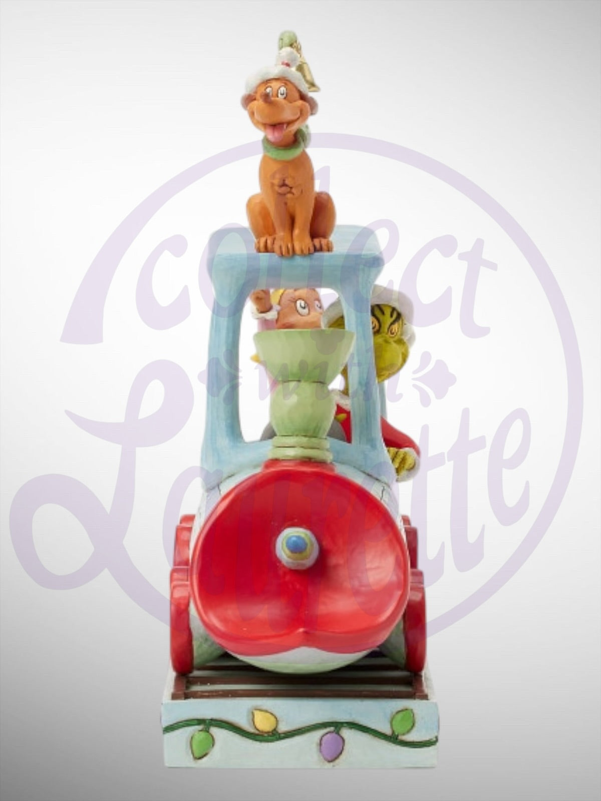 Jim Shore Dr. Seuss The Grinch - Grinch Max and Cindy on Train Figurine - PREORDER