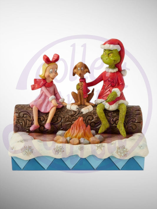 Jim Shore Dr. Seuss The Grinch - Grinch Max and Cindy Roasting Marshmallows Figurine - PREORDER