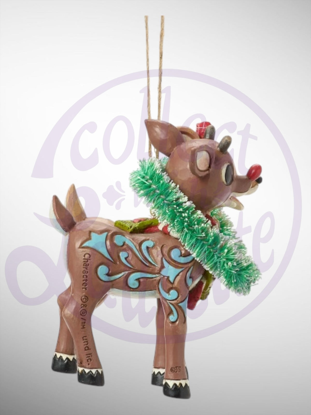 Jim Shore Rudolph Traditions - Rudolph and Clarice Heart Hanging Ornament - PREORDER