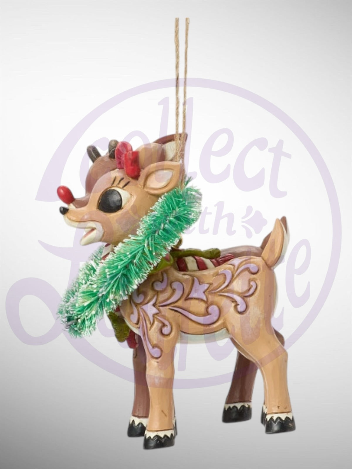 Jim Shore Rudolph Traditions - Rudolph and Clarice Heart Hanging Ornament - PREORDER