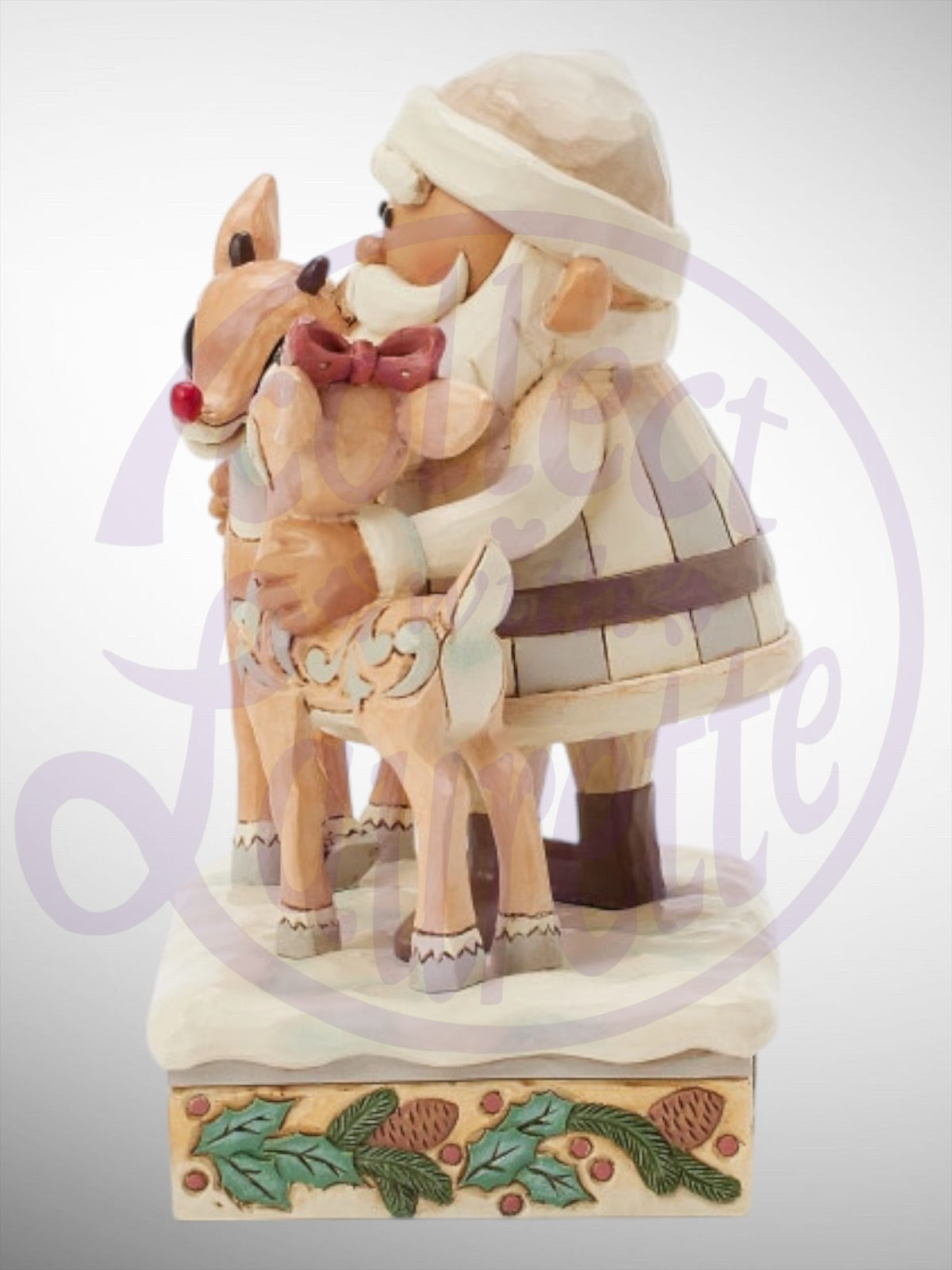 Jim Shore Rudolph Traditions - Woodland Santa with Rudolph and Clarice Figurine - PREORDER