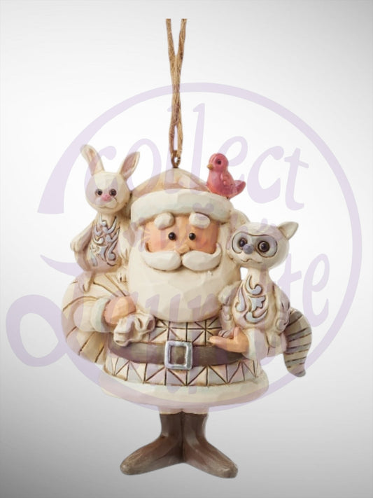 Jim Shore Rudolph Traditions - Woodland Santa with Animals Hanging Ornament - PREORDER