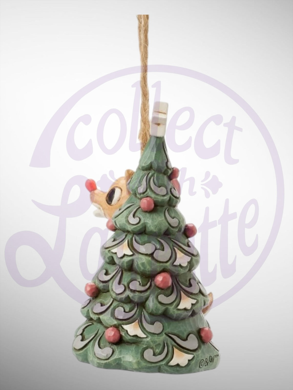 Jim Shore Rudolph Traditions - Woodland Rudolph with Tree Hanging Ornament - PREORDER