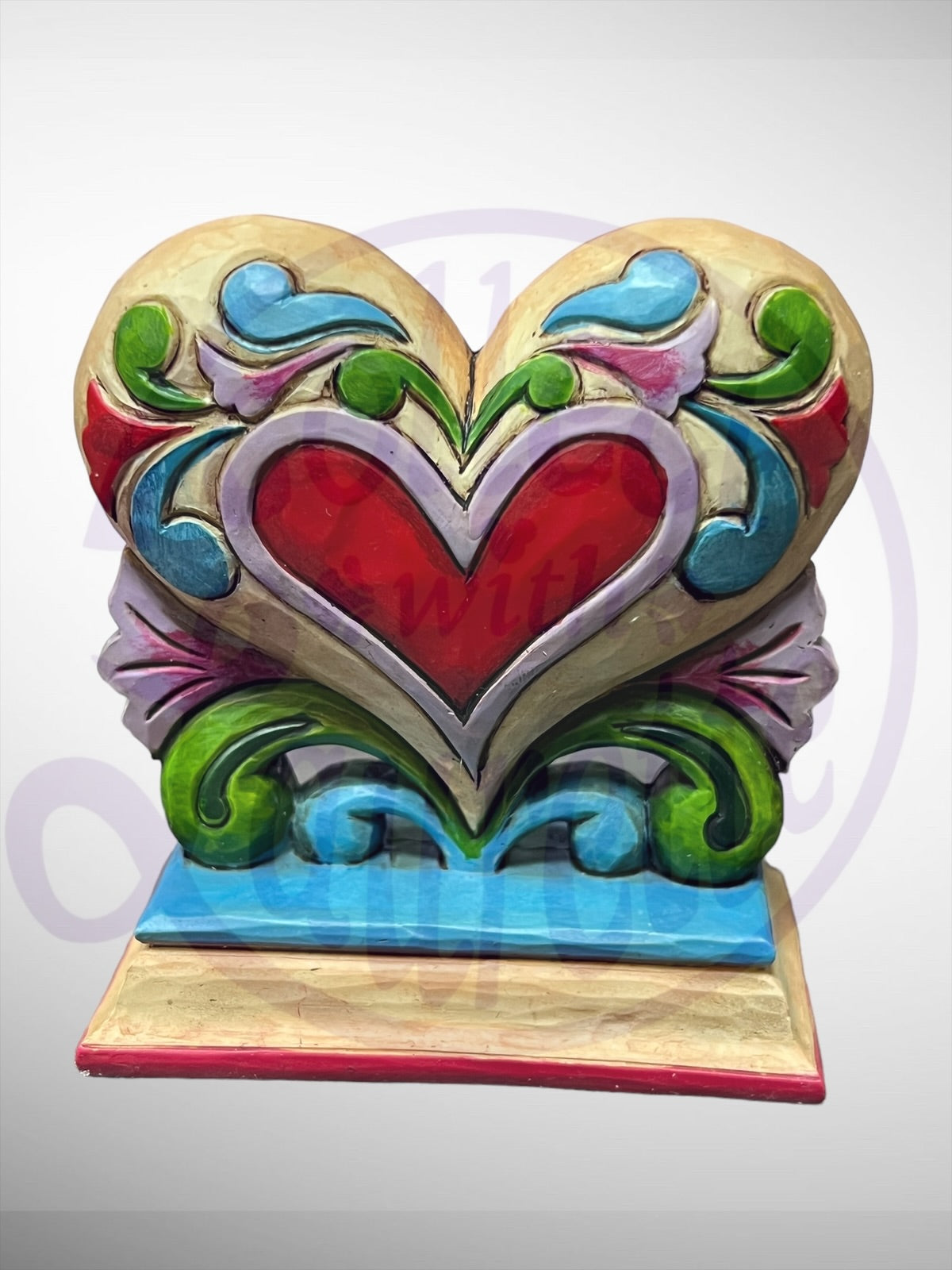 Jim Shore Heartwood Creek - Mini Heart Figurine  (No Box)