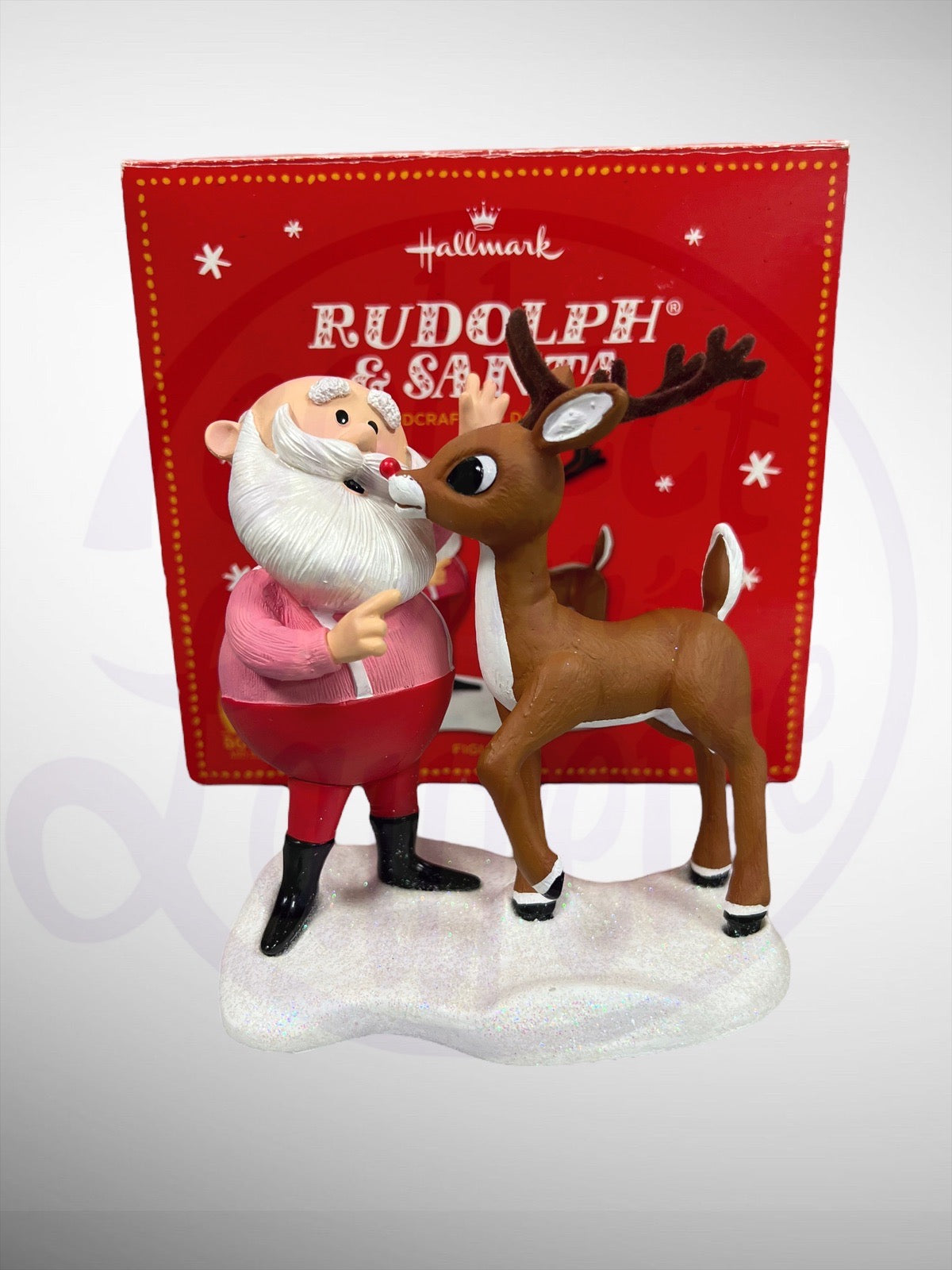 Hallmark Rudolph - Rudolph & Santa 50 Year Anniversary Figurine ...