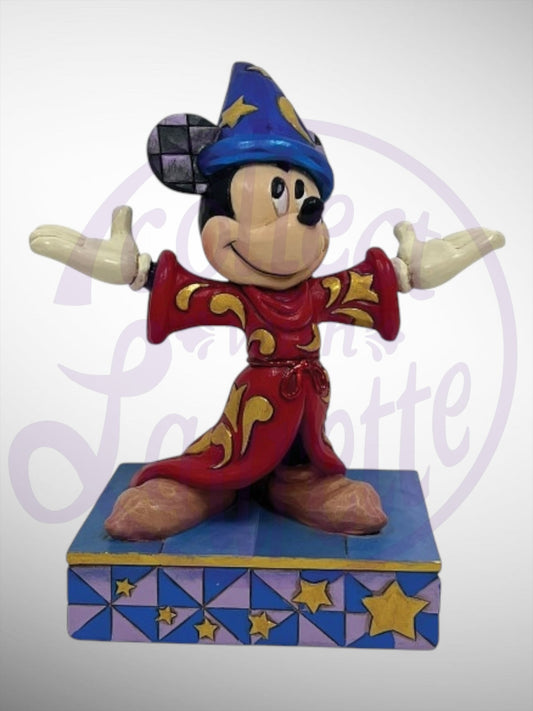 Jim Shore Disney Traditions -  Magical Moment Sorcerer Mickey Personality Pose Figurine - PREORDER