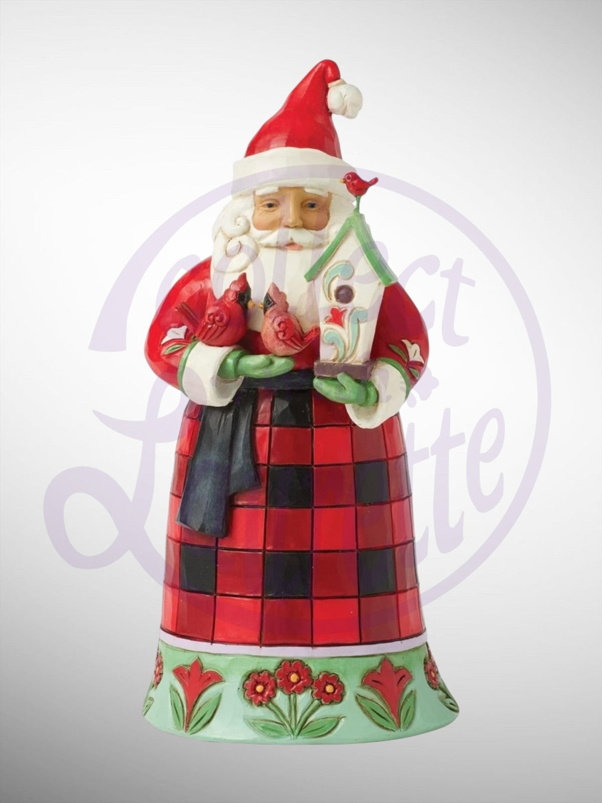 Jim Shore Heartwood Creek - Highland Glen Santa's Cardinal Christmas Figurine