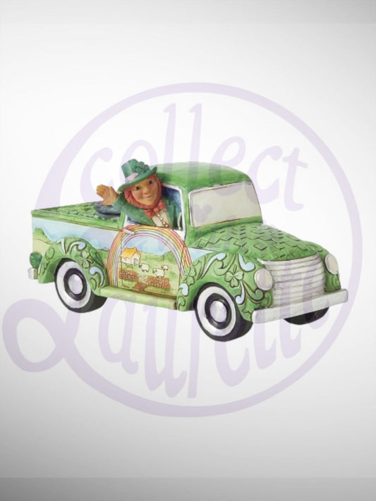 Jim Shore Heartwood Creek - Truckload of Luck Irish Leprechaun Figurine