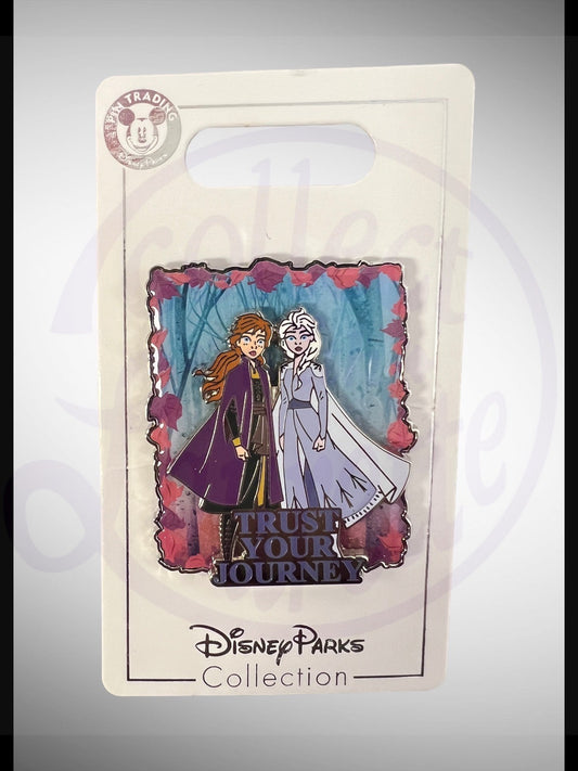 Disney Parks Pin Trading Collection - Frozen 2 Anna Elsa Trust Your Journey Pin