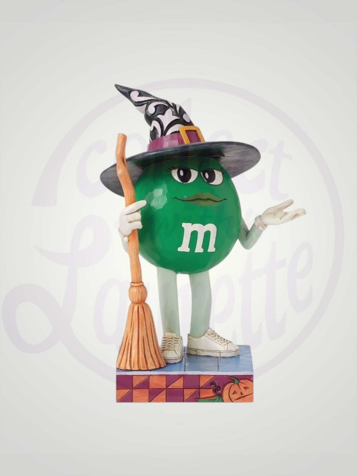 Jim Shore M&M's Collection - Witching You a Happy Halloween Green Witch Figurine - PREORDER