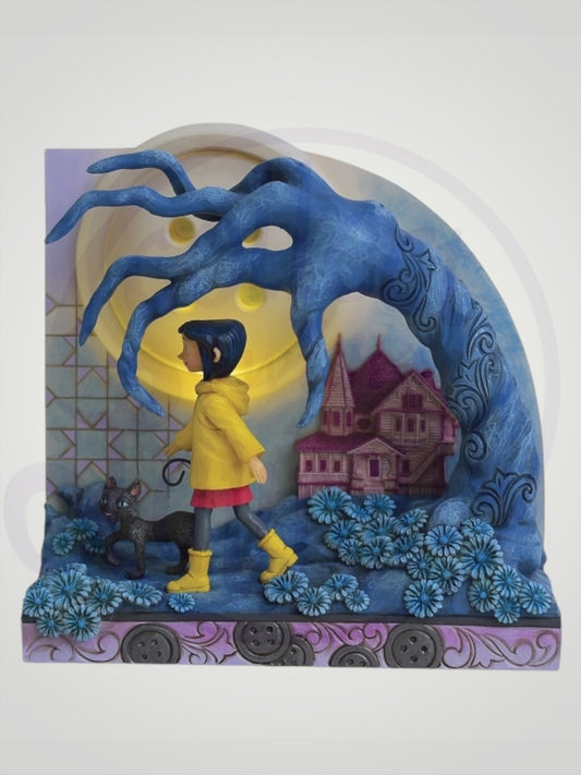 Jim Shore Coraline - Button Moon Magic Coraline Claw Tree Diorama Figurine - PREORDER