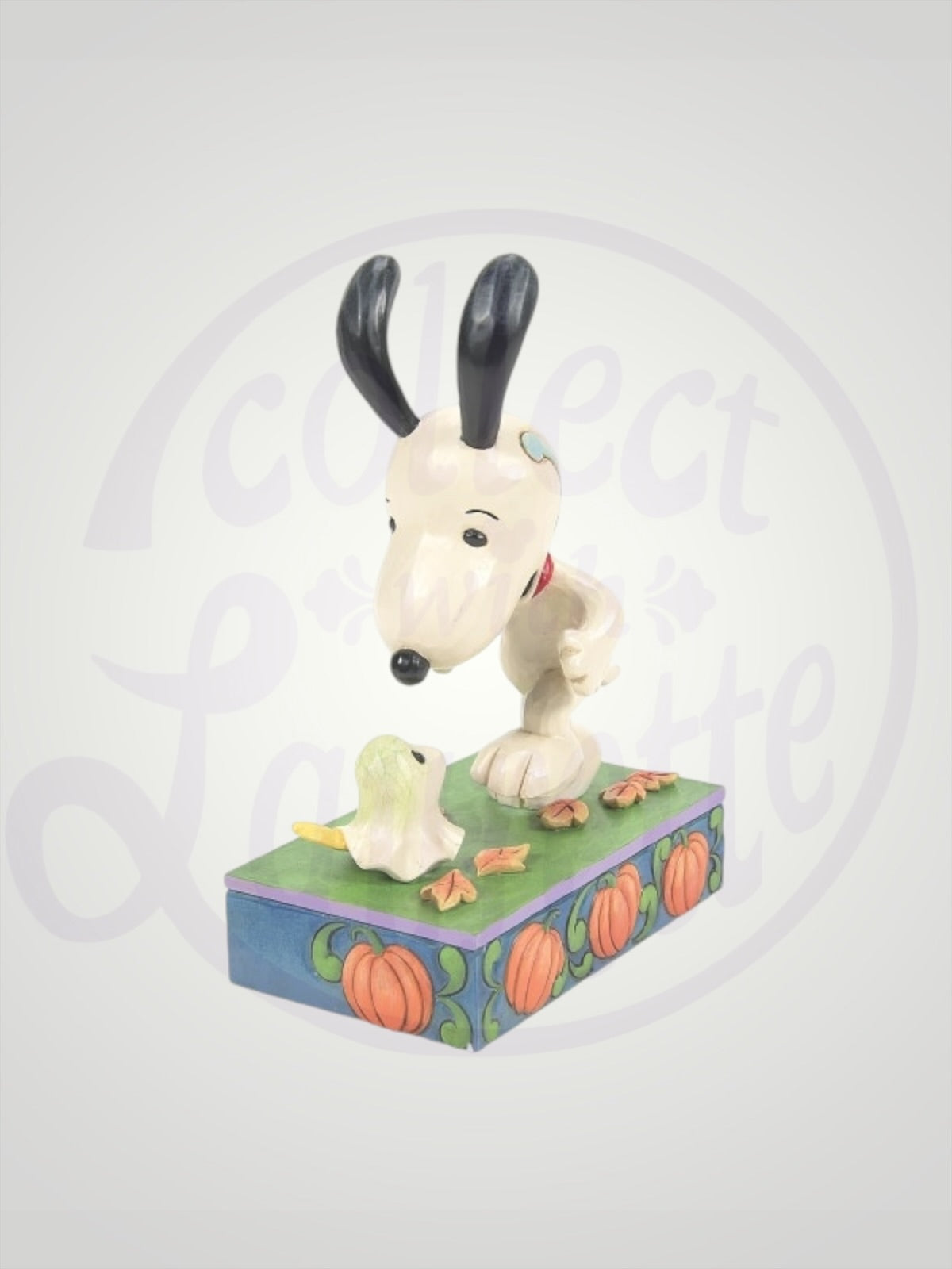 Jim Shore Peanuts - A Spooky Encounter Snoopy Woodstock Ghost Halloween Figurine - PREORDER