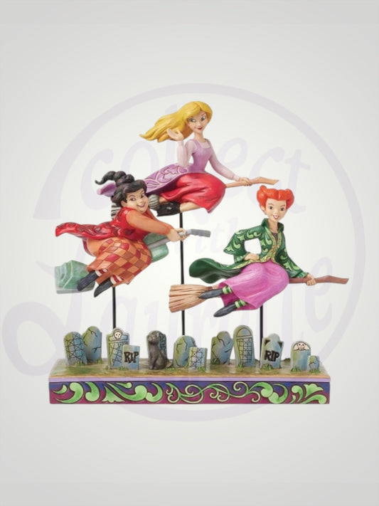 Jim Shore Disney Traditions - Come We Fly Sanderson Sisters Flying Hocus Pocus Halloween Figurine - PREORDER