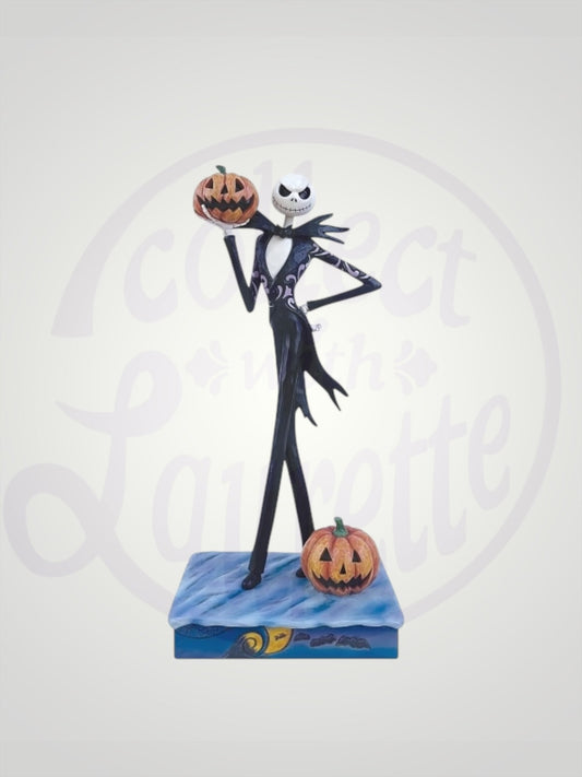 Jim Shore Disney Traditions - Frightful Fun Jack Holding Pumpkin Nightmare Before Christmas Figurine - PREORDER