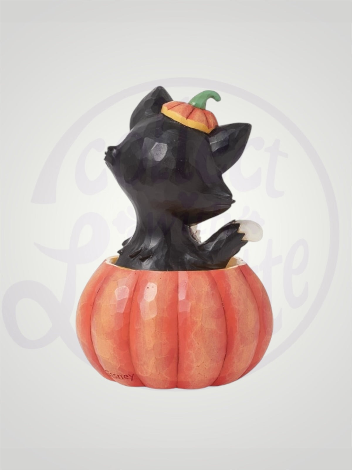 Jim Shore Disney Traditions - Figaro in Jack-o-Lantern Mini Halloween Figurine - PREORDER