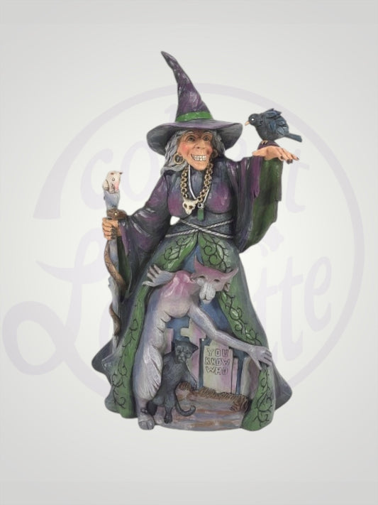 Jim Shore Heartwood Creek - Something Wicked's On The Way Halloween Witch Figurine - PREORDER