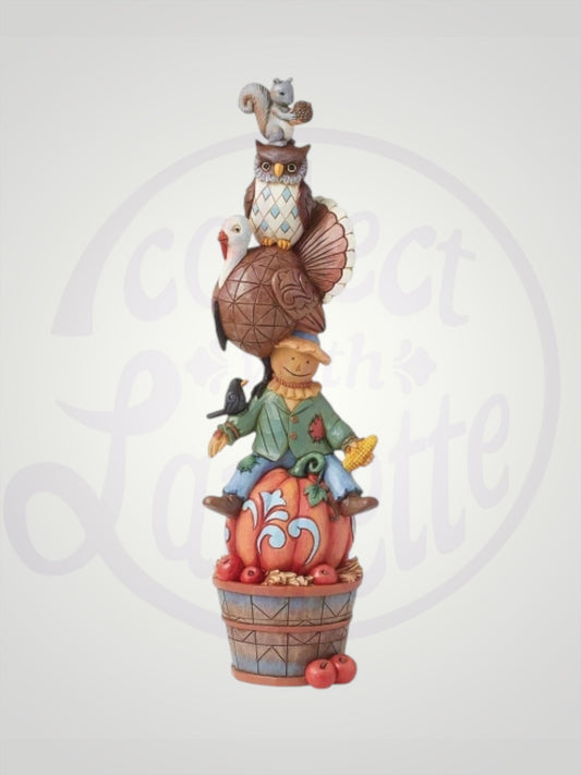 Jim Shore Heartwood Creek - Festive Fall Friends Fall Harvest Stack Figurine - PREORDER