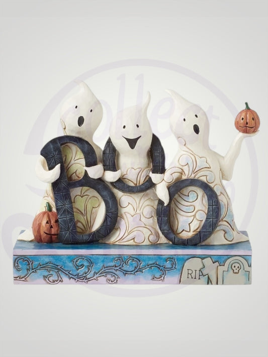 Jim Shore Heartwood Creek - BOO Crew Halloween Ghost Figurine - PREORDER