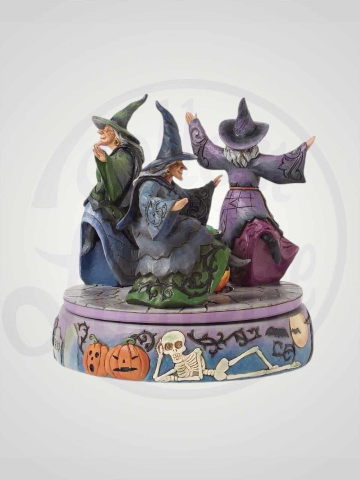 Jim Shore Heartwood Creek - A-Haunting We Will Go Halloween Rotating Witch Figurine - PREORDER