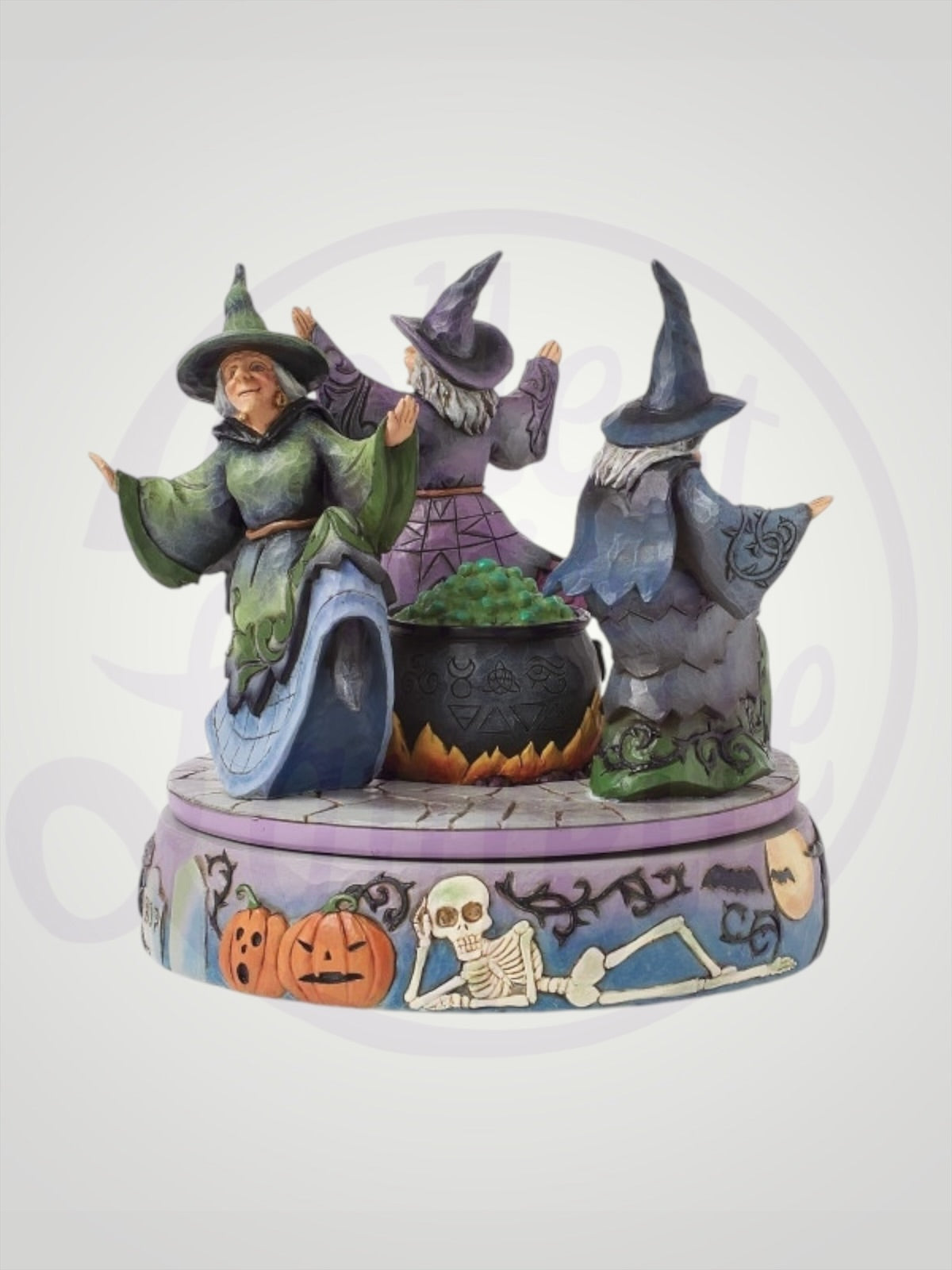 Jim Shore Heartwood Creek - A-Haunting We Will Go Halloween Rotating Witch Figurine - PREORDER