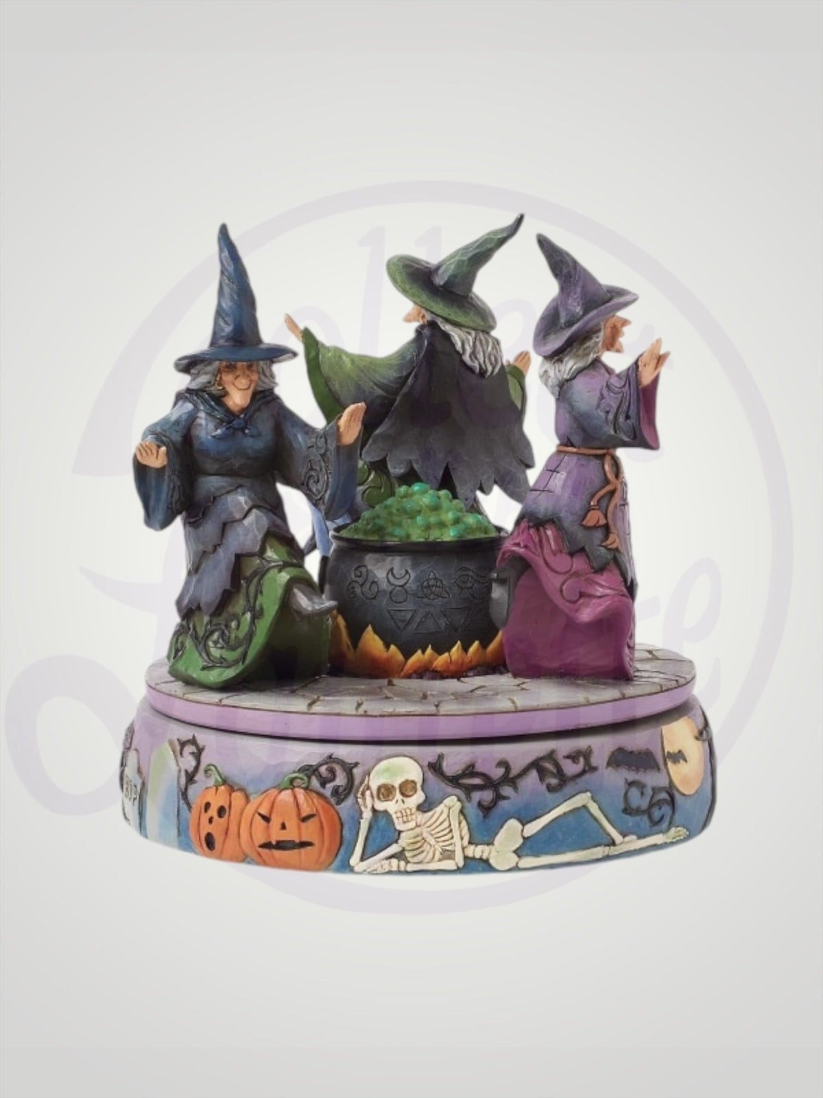 Jim Shore Heartwood Creek - A-Haunting We Will Go Halloween Rotating Witch Figurine - PREORDER