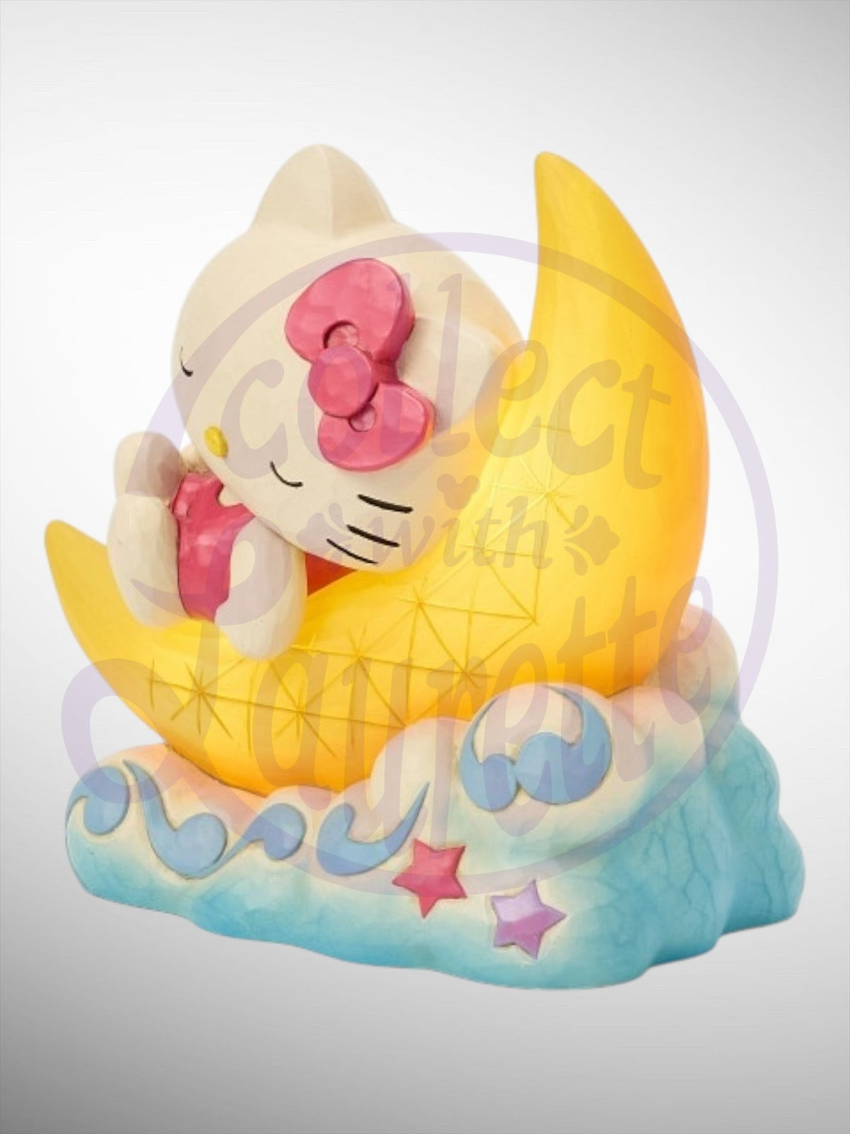 Jim Shore Sanrio Collection - Hello Kitty on LED Moon Figurine - PREORDER