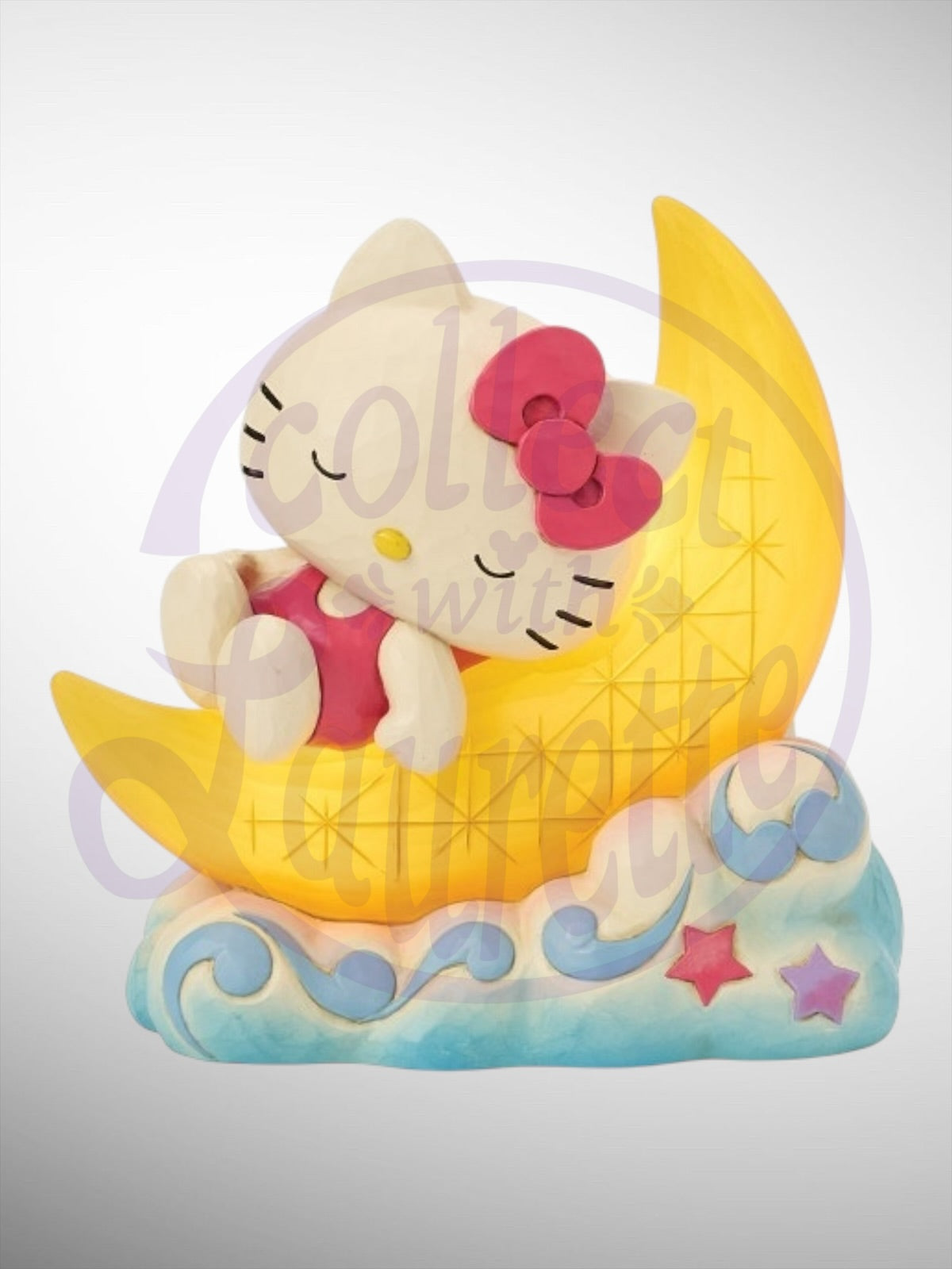 Jim Shore Sanrio Collection - Hello Kitty on LED Moon Figurine - PREORDER