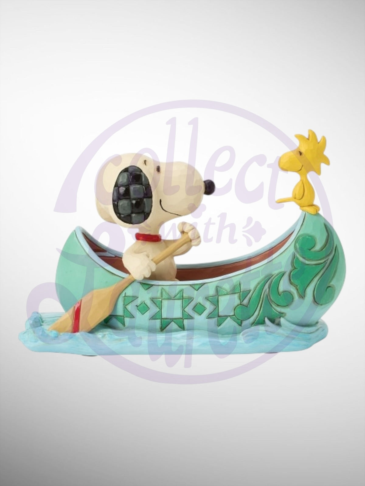 Jim Shore Peanuts - Canoe Believe It Snoopy Woodstock Figurine - PREORDER